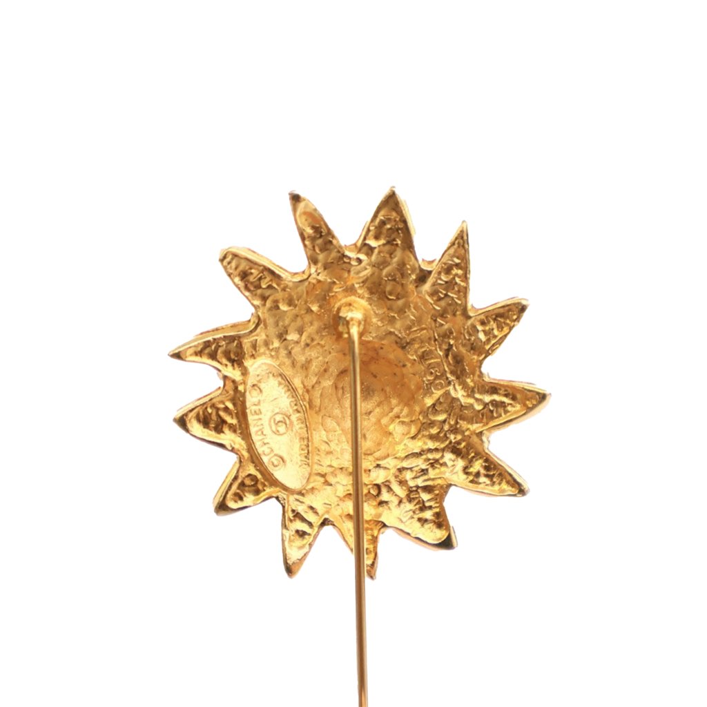 Chanel Gold Plated Lion Head Pin Brooch - 3