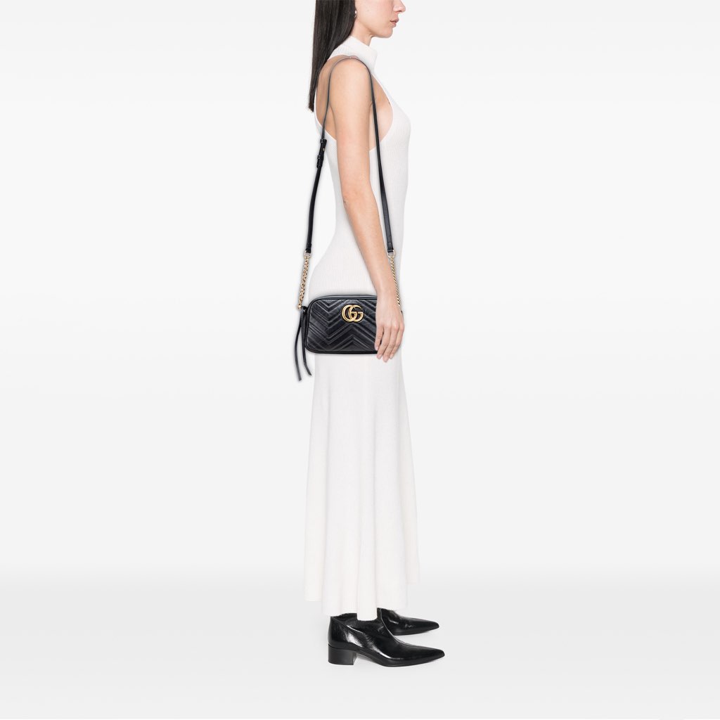 Gucci Small GG Marmont Matelasse Leather Crossbody - Image 14