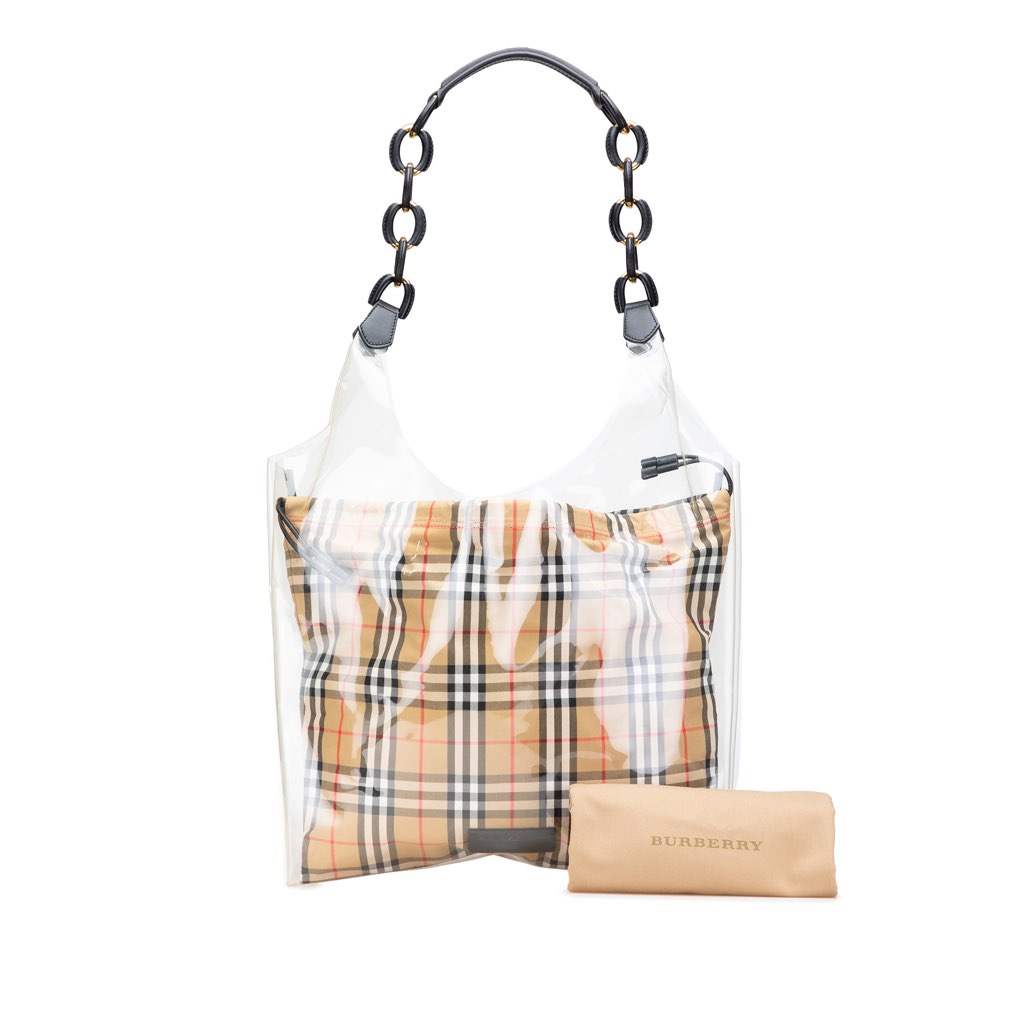 Burberry PVC and House Check Canvas Shopper Tote - Image 13