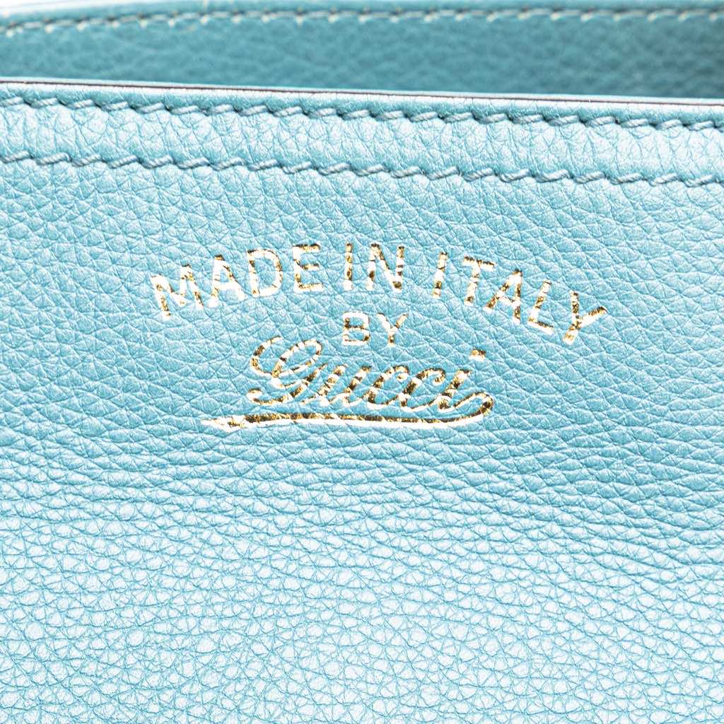 Gucci Small Calfskin Bamboo Shopper Satchel - Detail 2