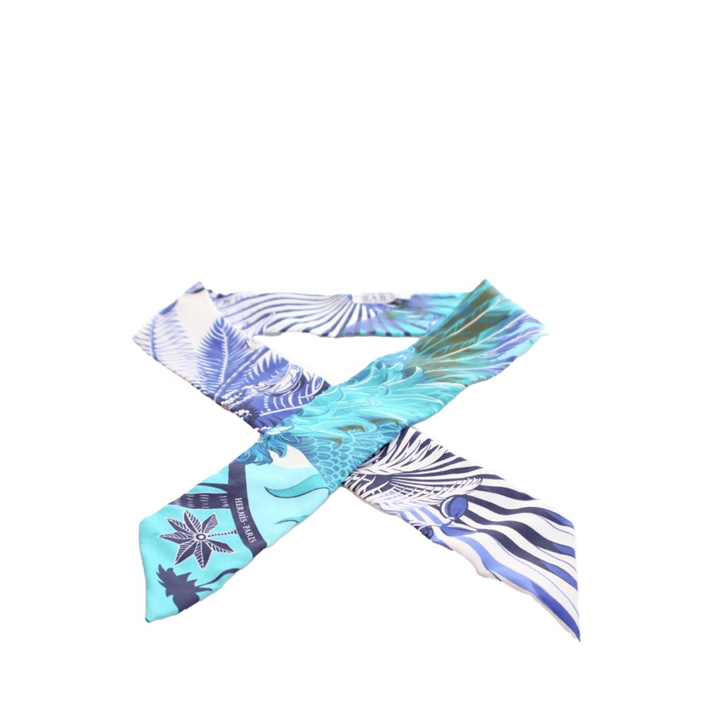 Hermès Mysthiques Phoenix Coloriage Silk Twilly Scarf - 2