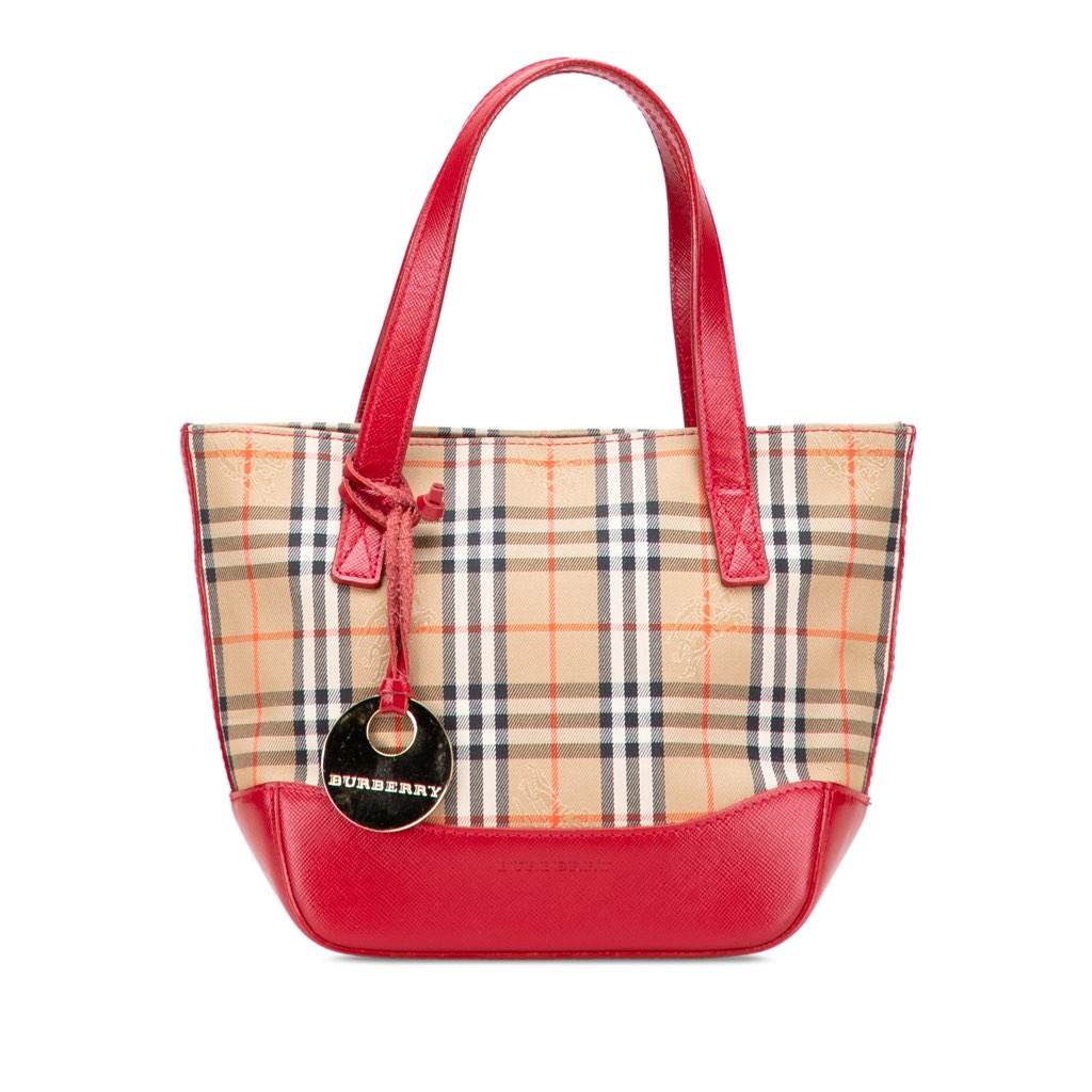 Burberry Haymarket Check Canvas Handbag