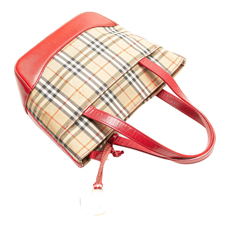 Burberry Haymarket Check Canvas Handbag - Image 13