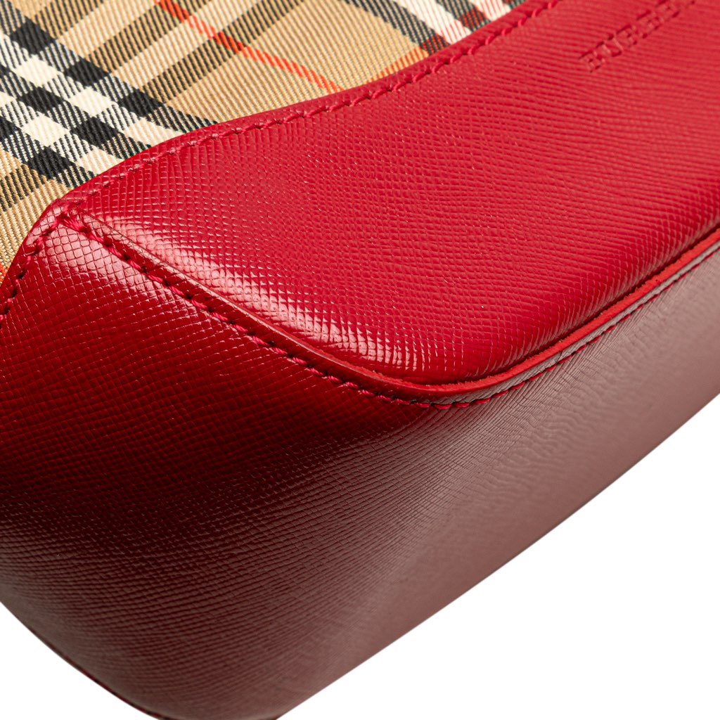 Burberry Haymarket Check Canvas Handbag - Image 11