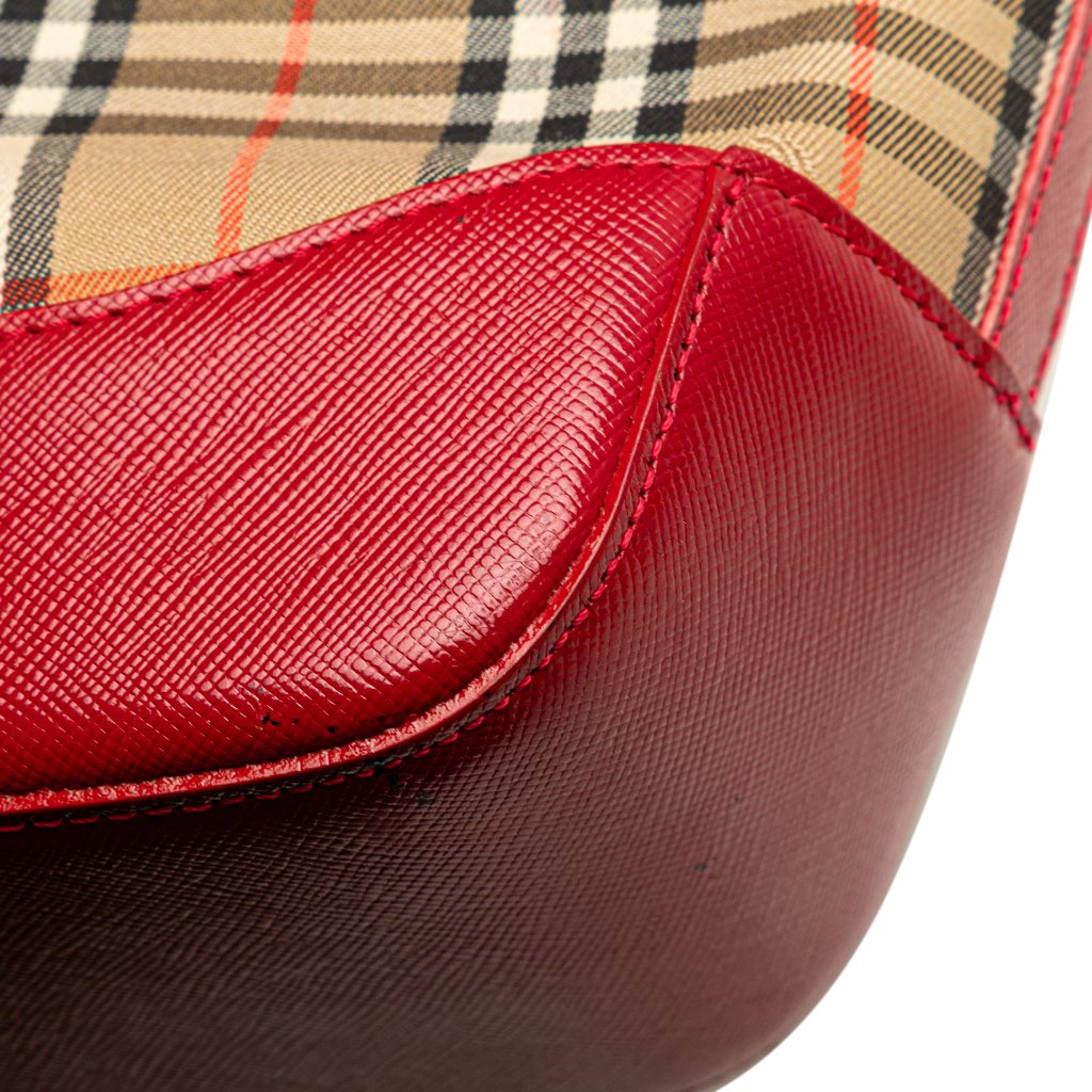 Burberry Haymarket Check Canvas Handbag - Image 12