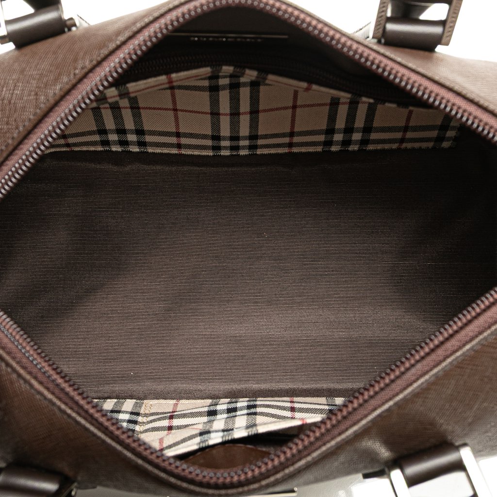 Burberry Leather Boston Bag - 4