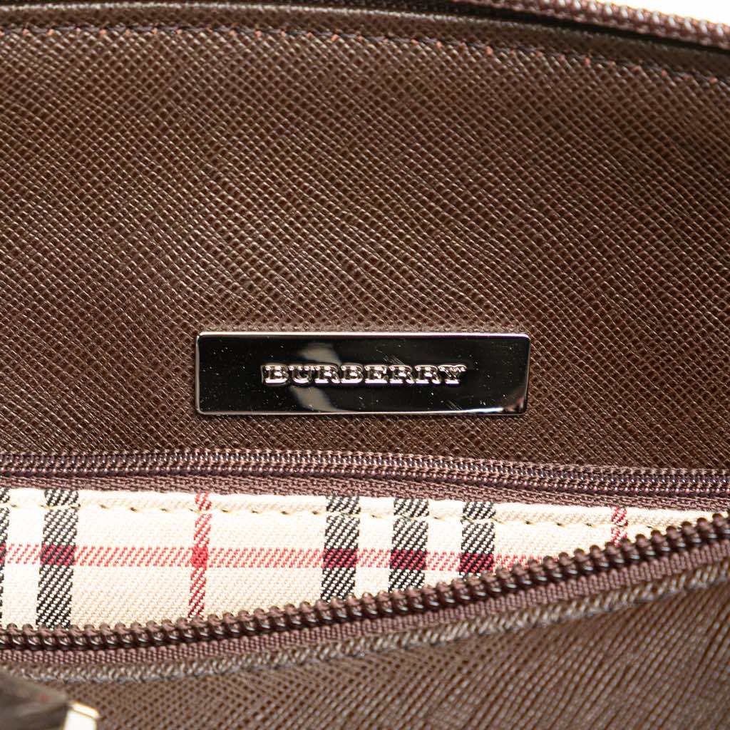 Burberry Leather Boston Bag - 5