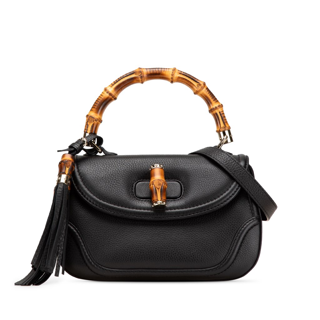 Gucci Medium Calfskin Bamboo Top Handle Bag