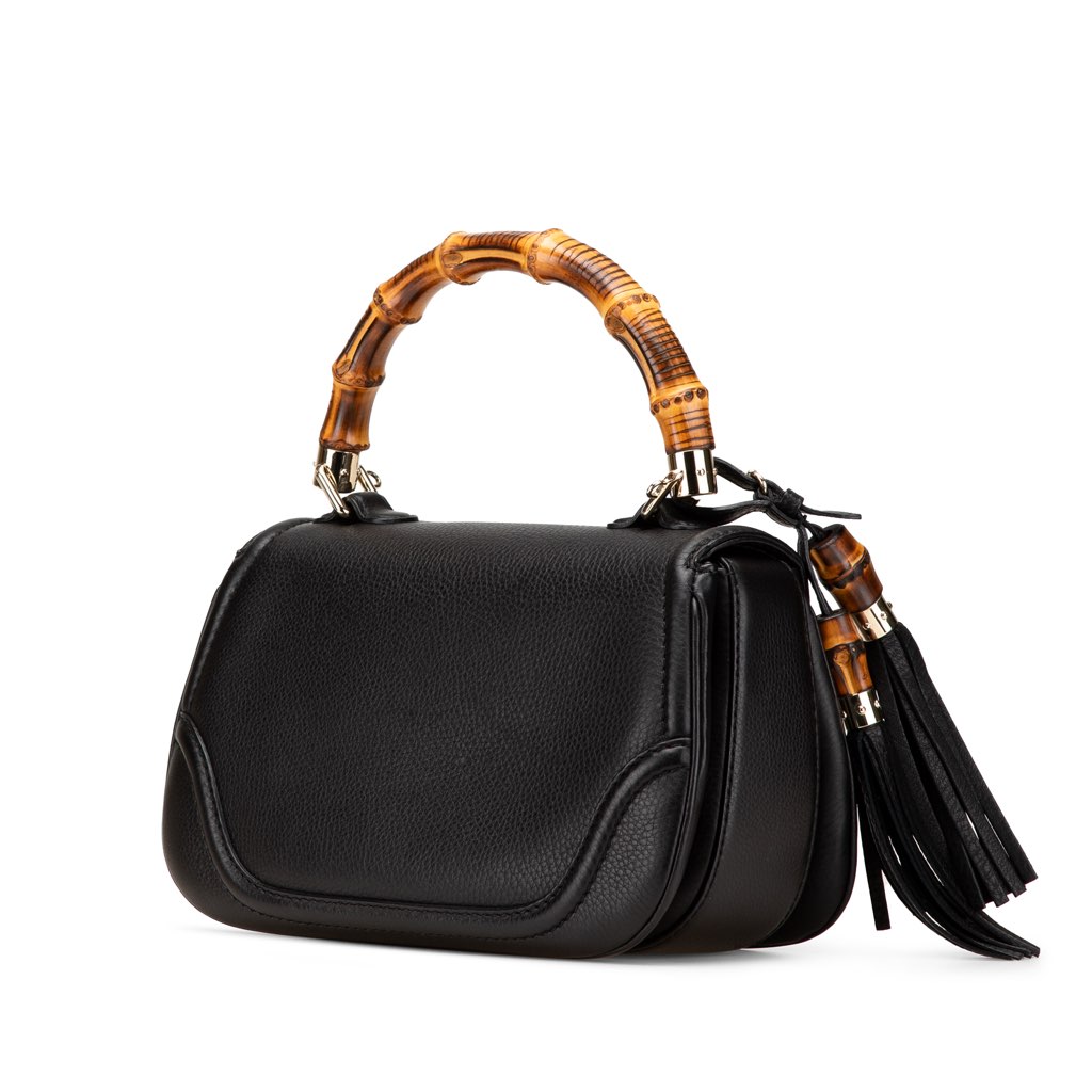 Gucci Medium Calfskin Bamboo Top Handle Bag - 2