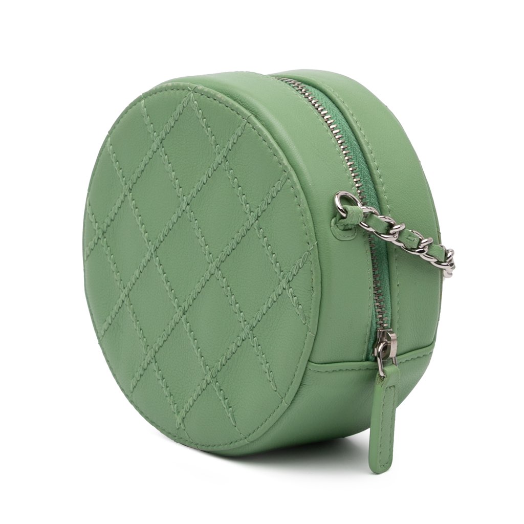 Chanel Quilted Lambskin Ultimate Stitch Round Clutch With Chain - 2