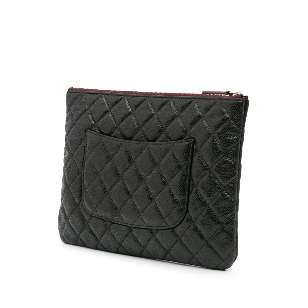 Chanel Medium Quilted Caviar O Case Clutch - 2