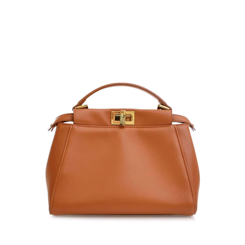 Fendi Mini Leather Iconic Peekaboo Satchel