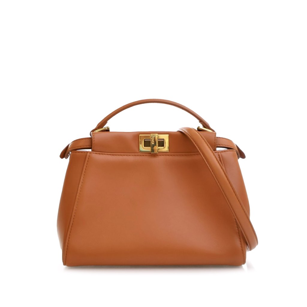 Fendi Mini Leather Iconic Peekaboo Satchel - 2