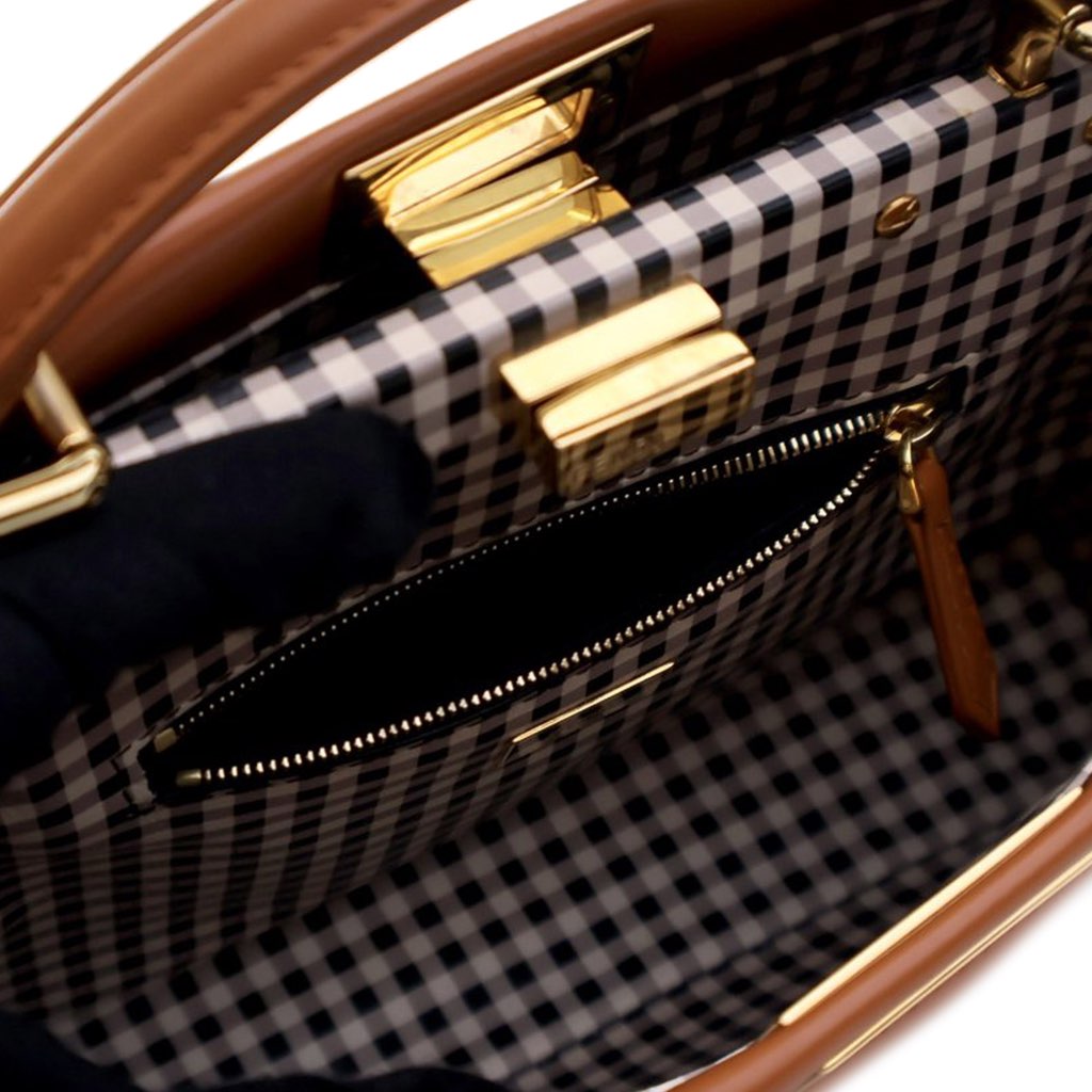 Fendi Mini Leather Iconic Peekaboo Satchel - 4