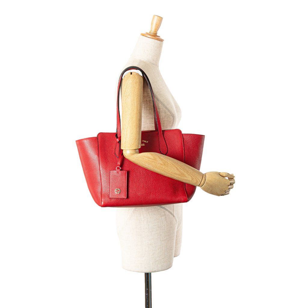 Gucci Medium Leather Swing Tote - Image 13