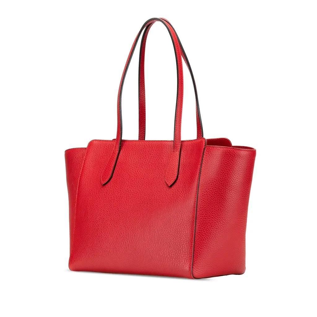 Gucci Medium Leather Swing Tote Red Leather Very good - Back View