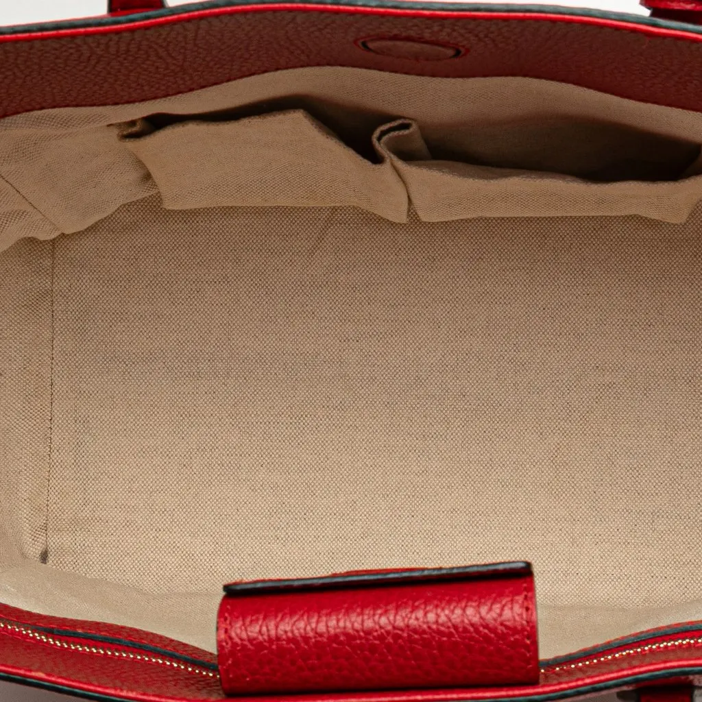 Gucci Medium Leather Swing Tote Red Leather Very good - Model View