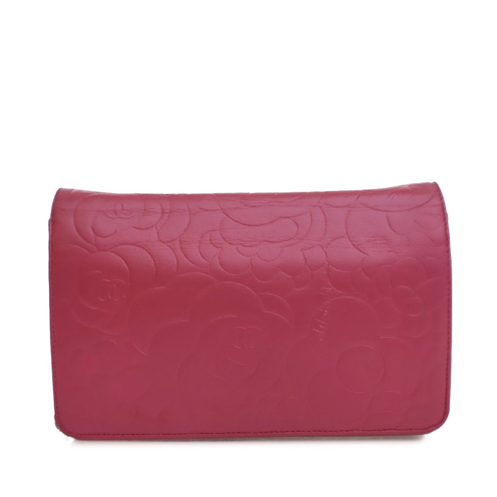 Chanel Embossed Lambskin Camellia Wallet On Chain - 2