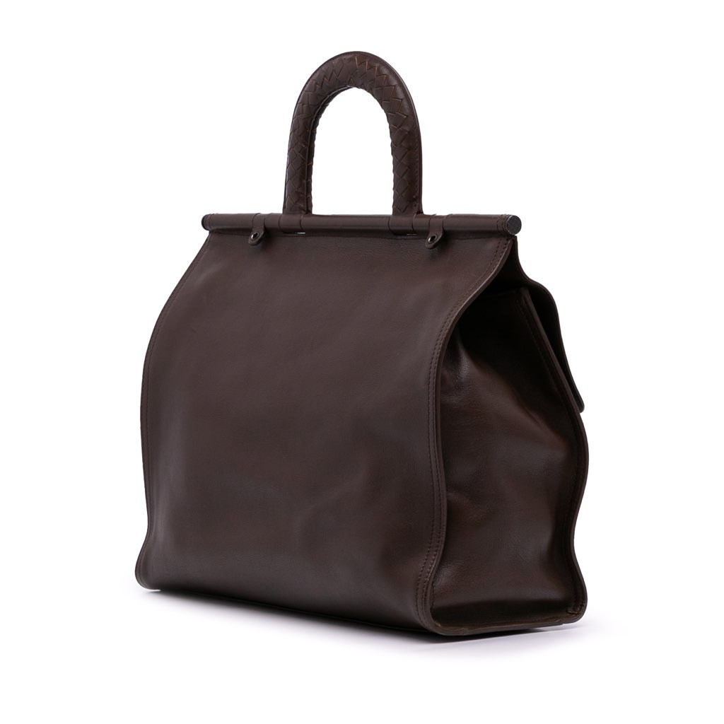 Bottega Veneta Intrecciato Trimmed Nappa Satchel - 2