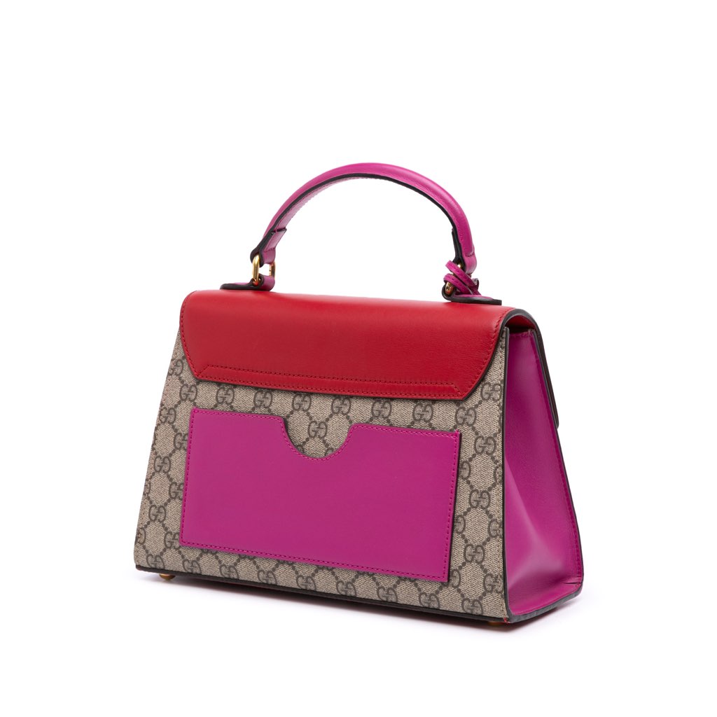 Gucci Small GG Supreme Padlock Satchel - 2