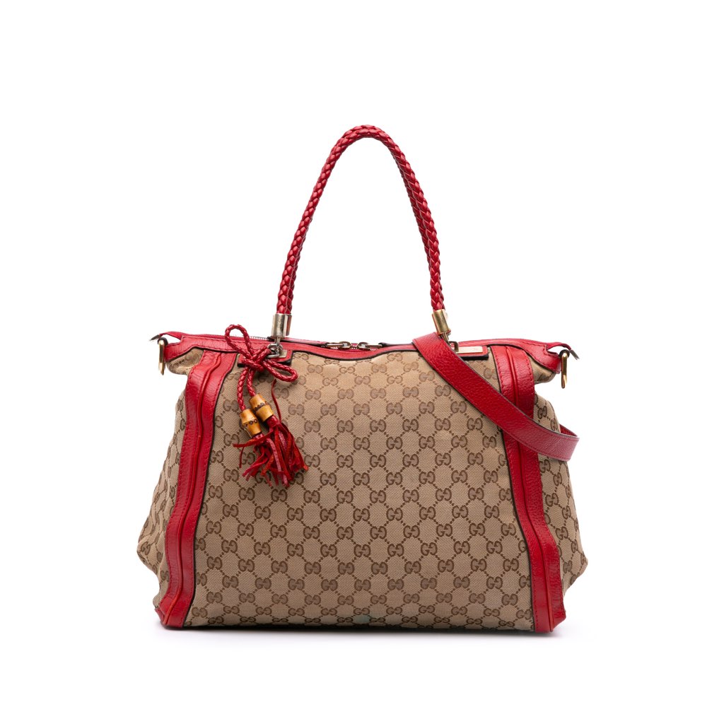 Gucci Large GG Canvas Bella Satchel