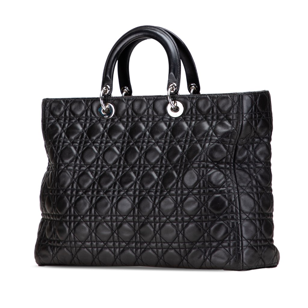 Dior XL Lambskin Cannage Lady Dior - 2