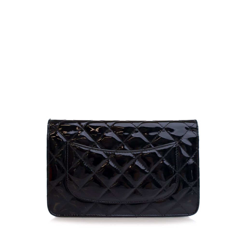 Chanel CC Quilted Patent Wallet On Chain - 2
