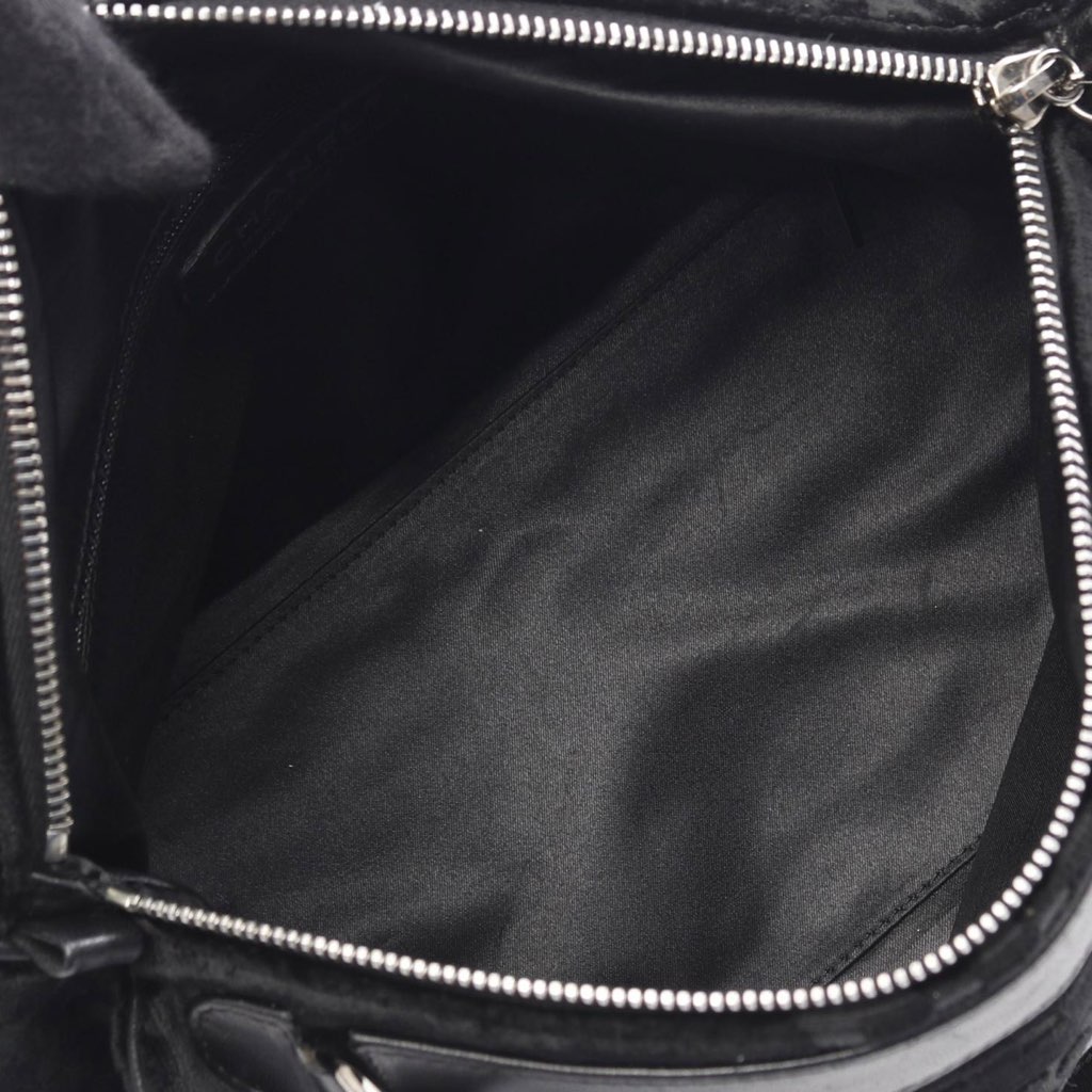 Chanel CC Check Embossed Velvet Belted Side Shoulder Bag - 3