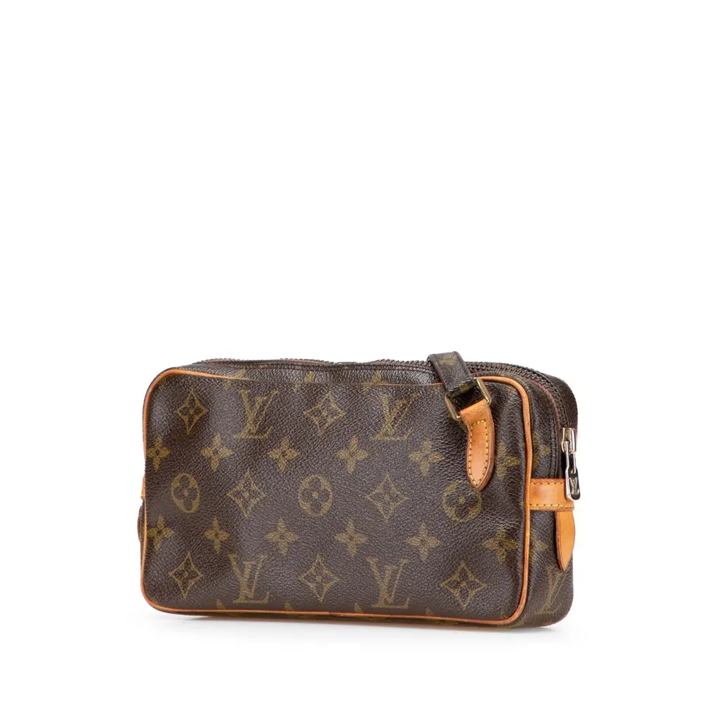 Louis Vuitton Monogram Pochette Marly Bandouliere Brown Canvas Good - Back View