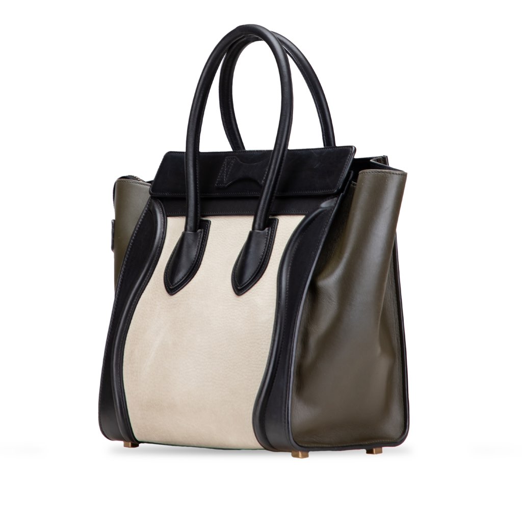Celine Micro Tricolor Leather Luggage Tote - 2