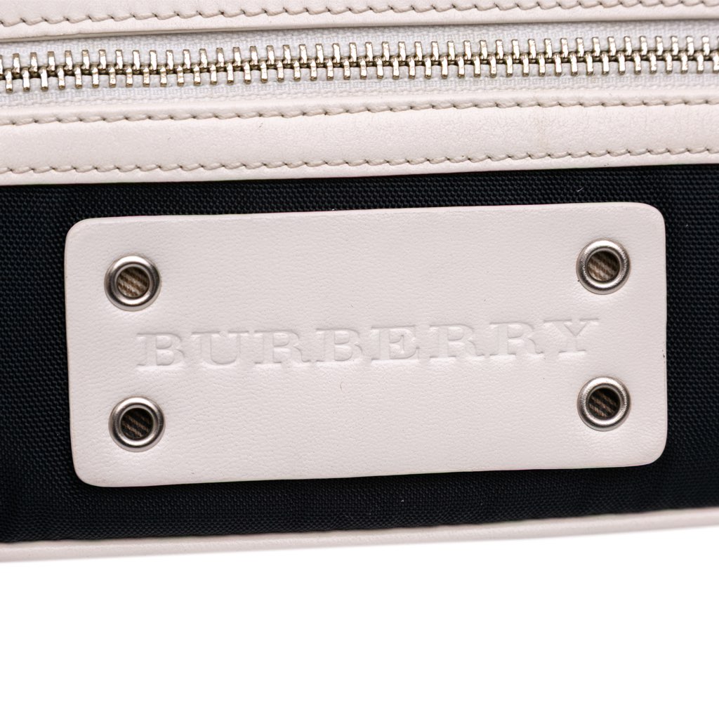 Burberry Leather And Canvas Shoulder Bag - 5