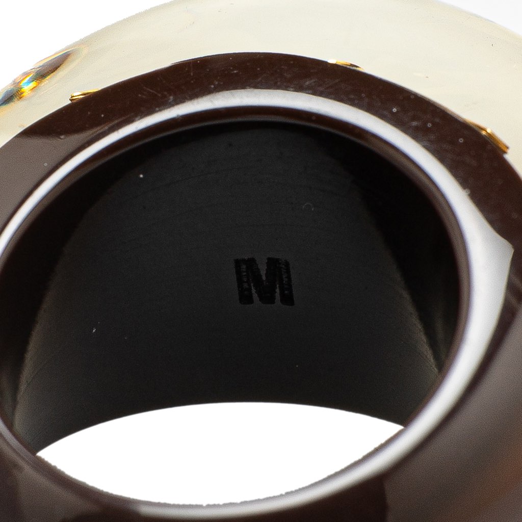 Louis Vuitton Resin Crystal Inclusion Ring - 4