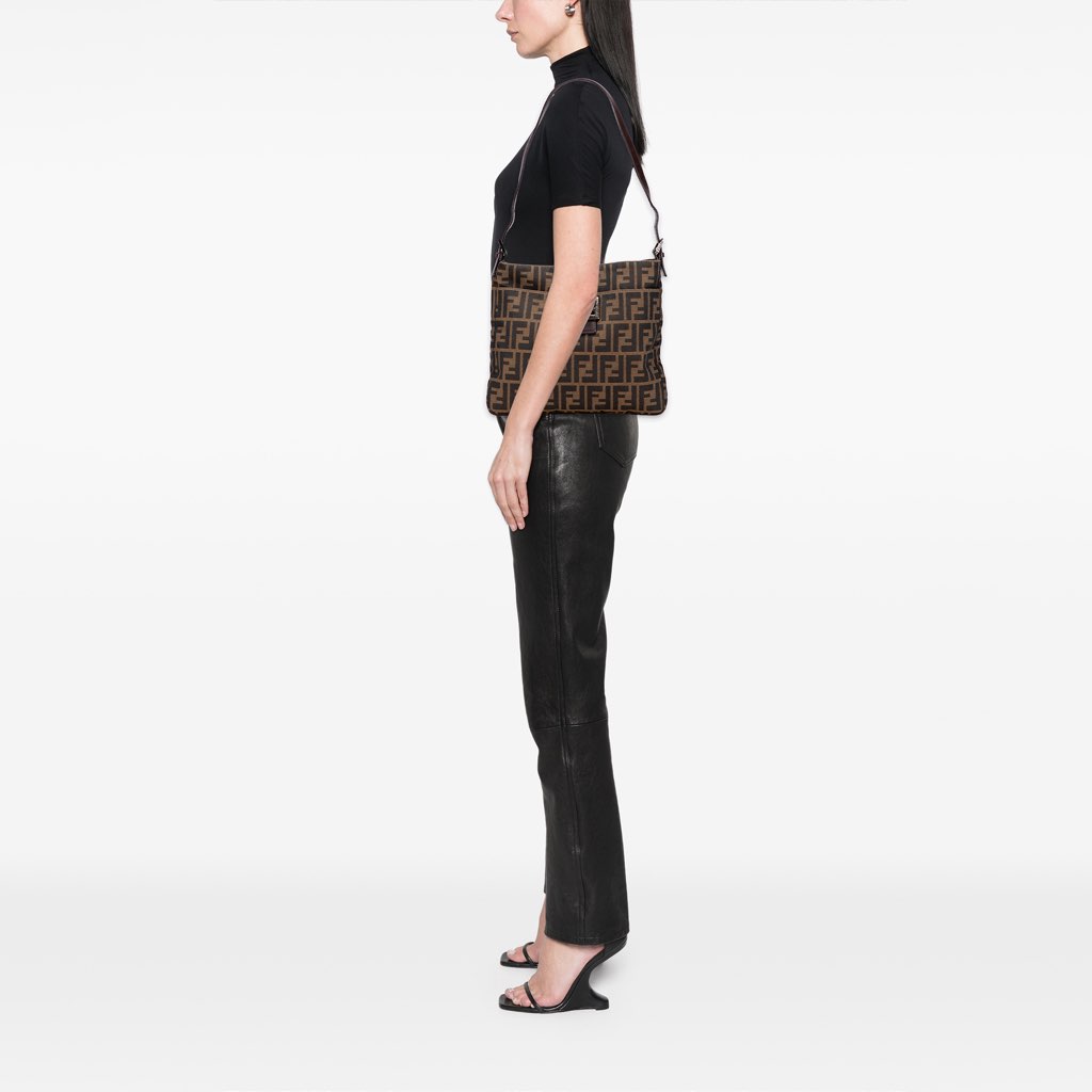 Fendi Zucca Canvas Shoulder Bag - Image 13