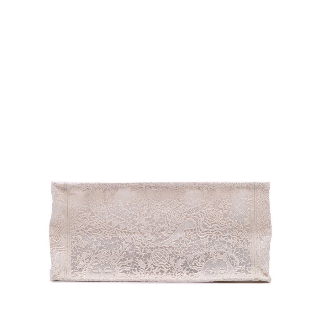Dior Medium Canvas D Lace Sun Embroidery Book Tote - Image 6