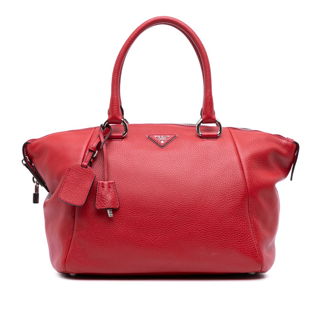 Prada Vitello Daino Double Handle Satchel