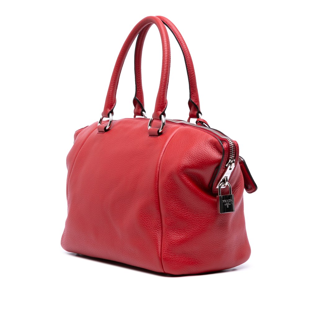 Prada Vitello Daino Double Handle Satchel - 2