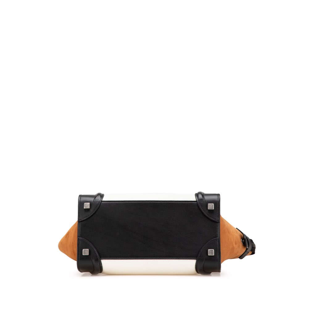 Celine Micro Tricolor Nubuck and Calfskin Luggage Tote - 3