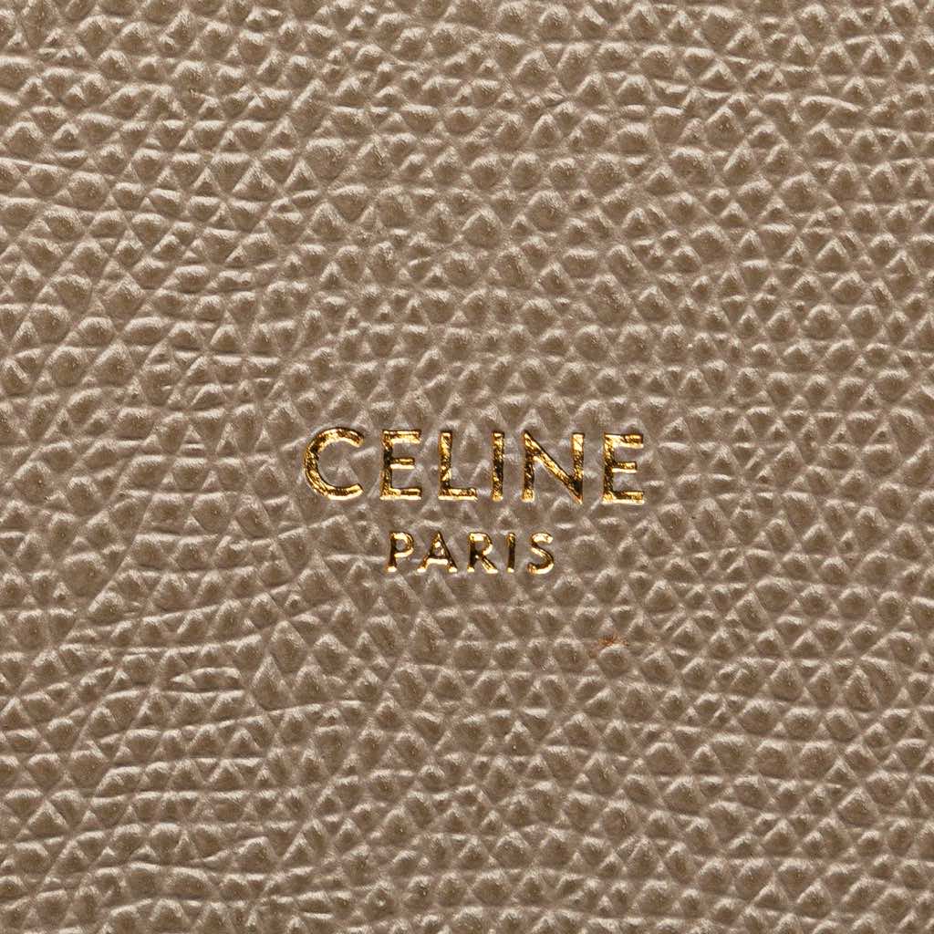 Celine Small Grained Calfskin Vertical Cabas Satchel - Side view