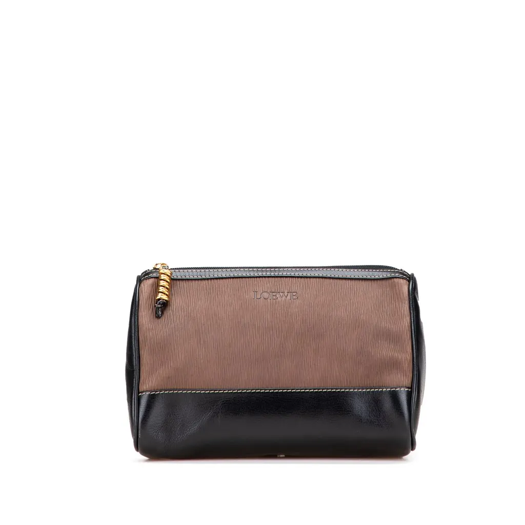 Loewe Leather Velazquez Pouch Brown Leather Good - Front View