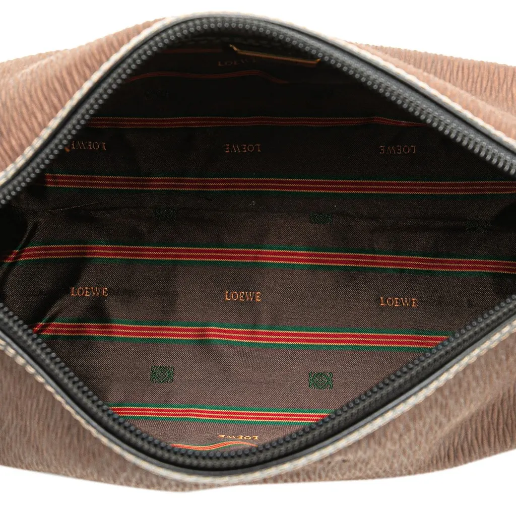 Loewe Leather Velazquez Pouch Brown Leather Good - Model View