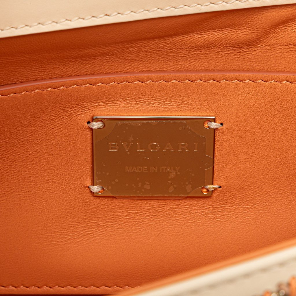 Bvlgari Leather Serpenti Forever Whipstitched Satchel - 5