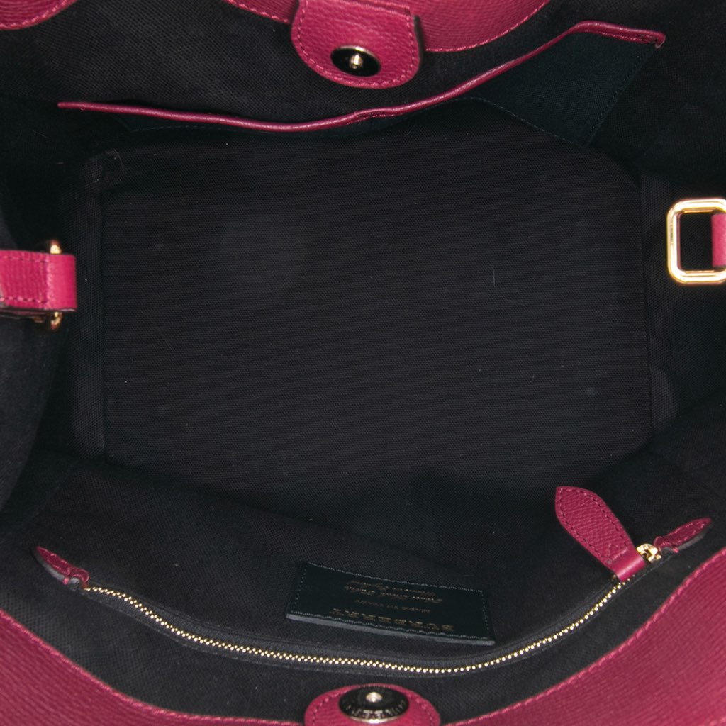 Burberry Grained Calfskin and House Check Canvas Canterbury Tote - 4