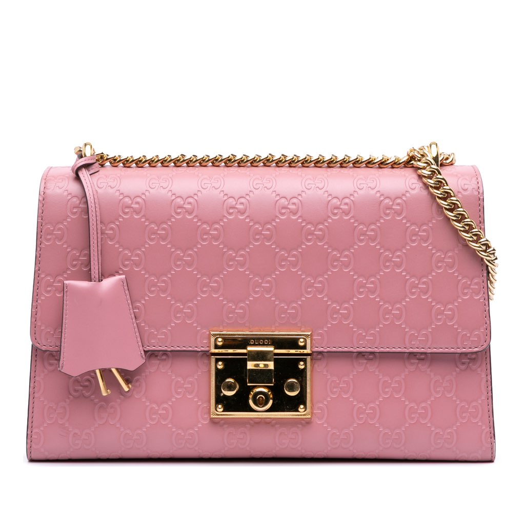 Gucci Medium Guccissima Padlock Shoulder Bag