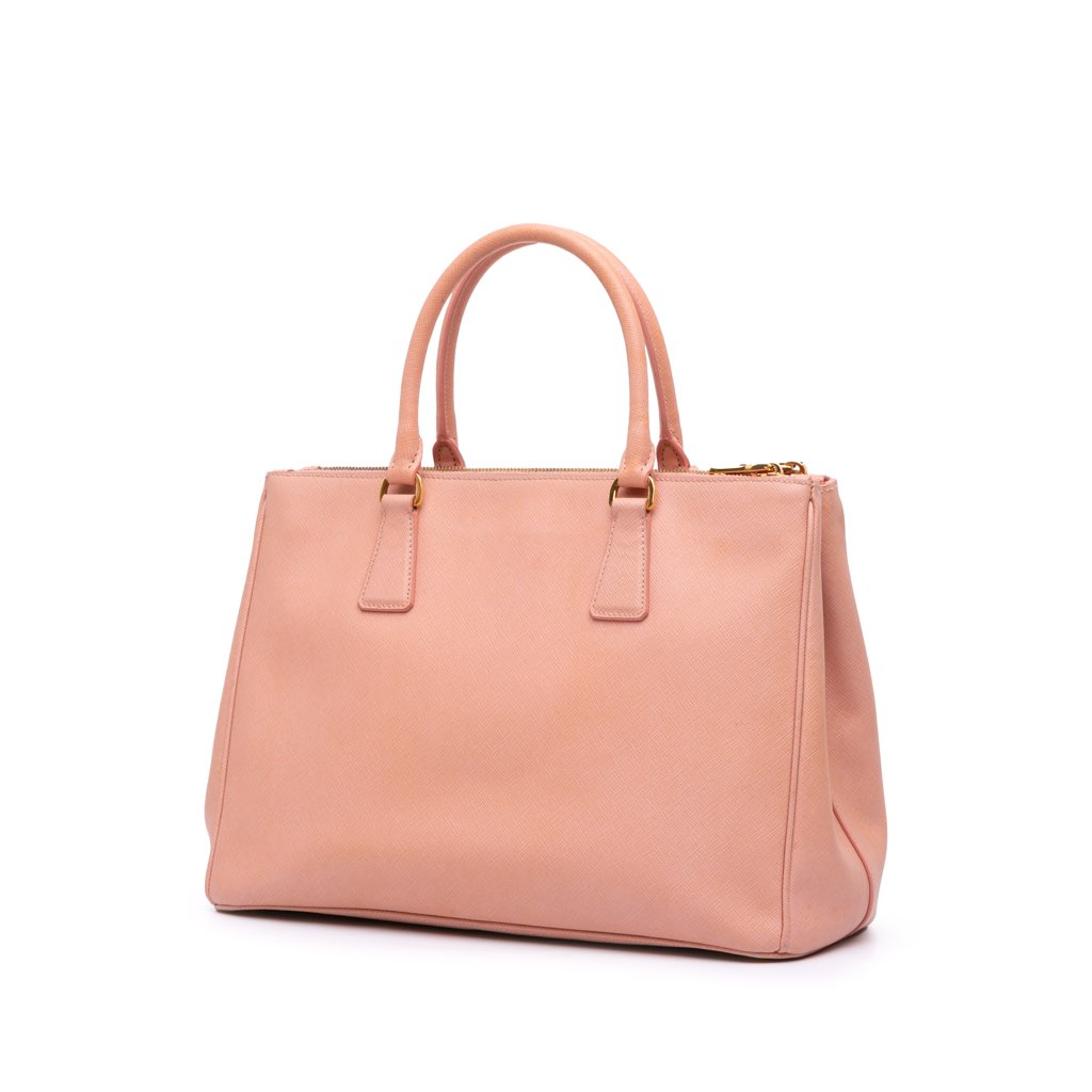 Prada Medium Saffiano Lux Galleria Double Zip Tote - Back view