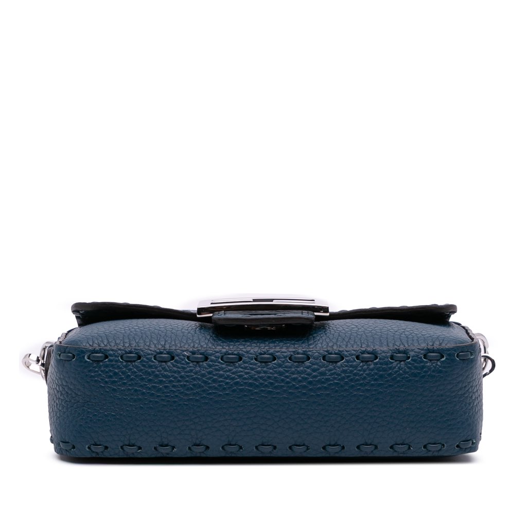 Fendi Mini Leather Selleria Baguette Satchel - 3