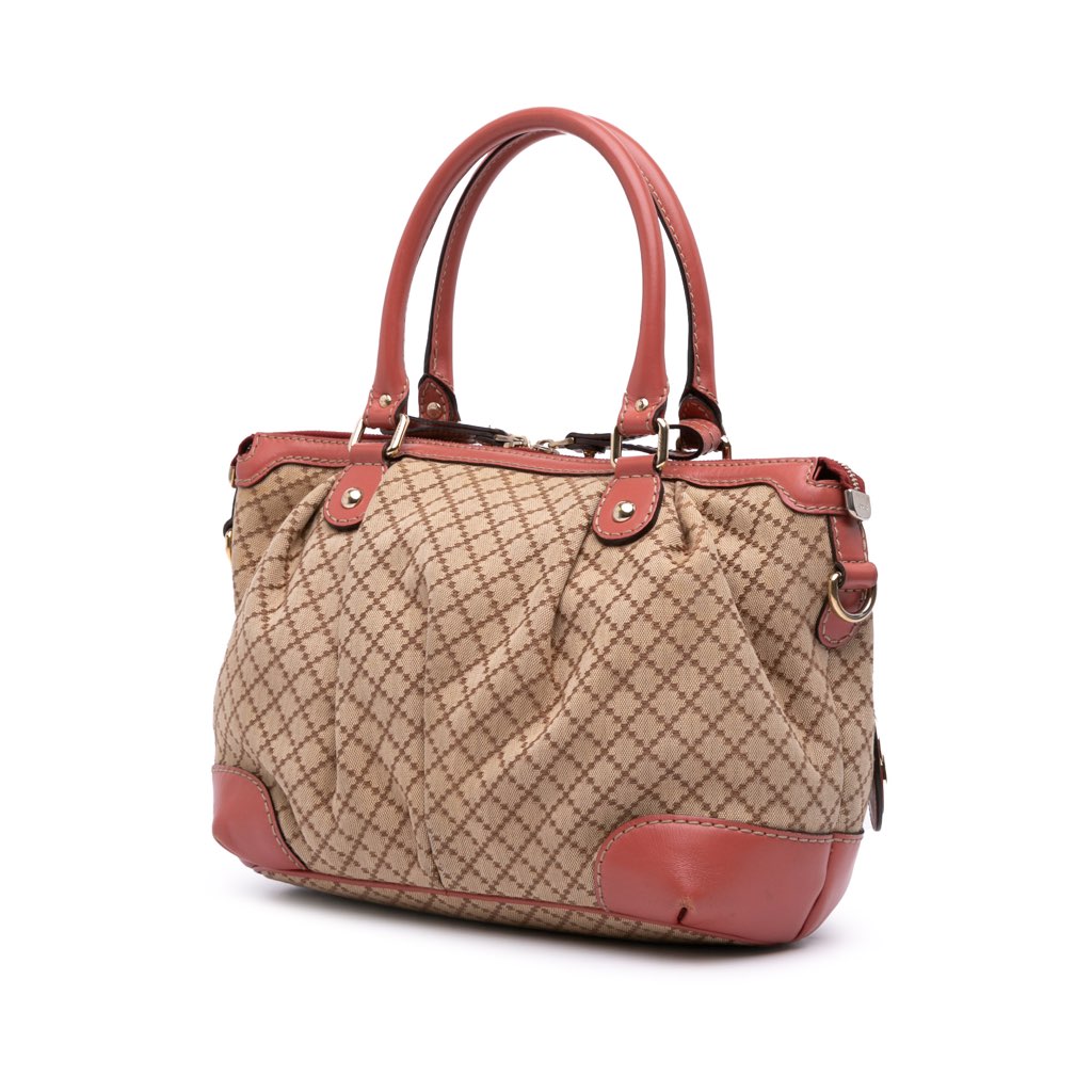 Gucci Diamante Canvas Sukey Satchel - Back view