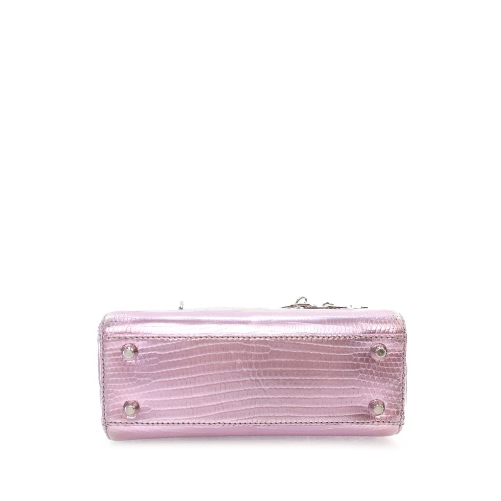 Dior Mini Metallic Lizard Leather Lady Dior - 3