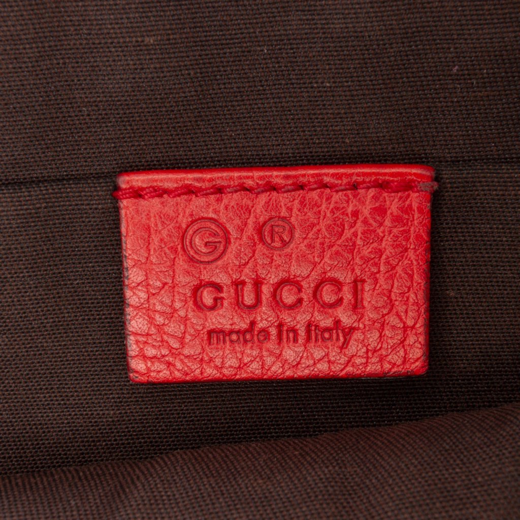 Gucci Mini Leather Web Dome Satchel - Side view