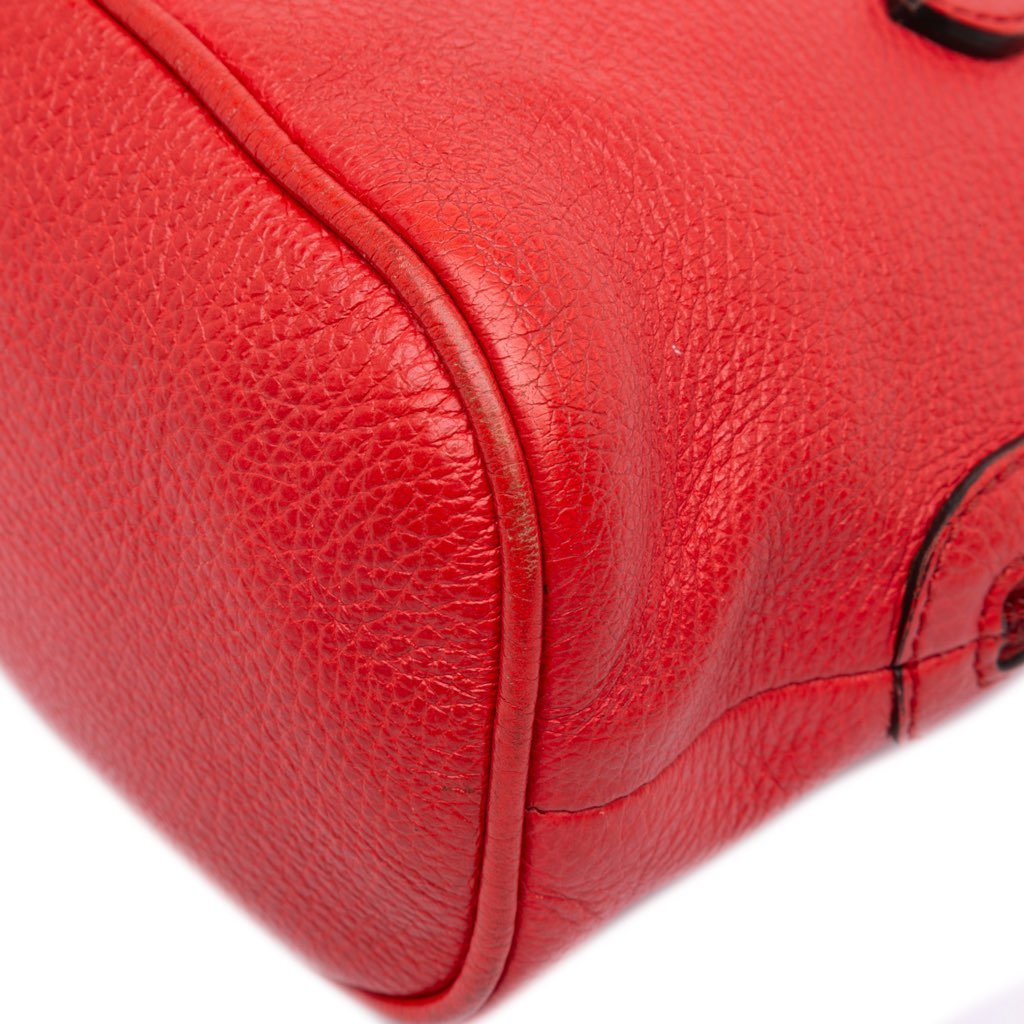 Gucci Mini Leather Web Dome Satchel - Image 10