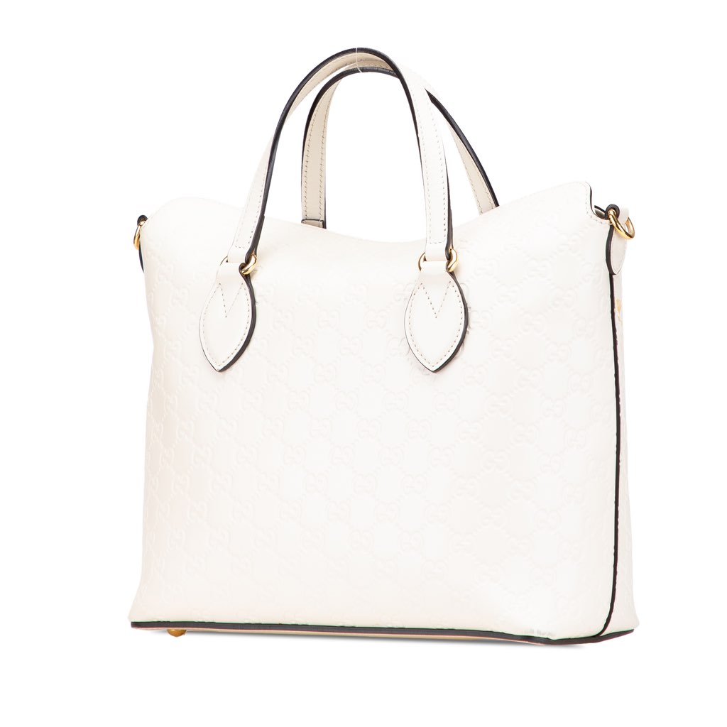 Gucci Guccissima Linea A Fold Over Satchel - Back view